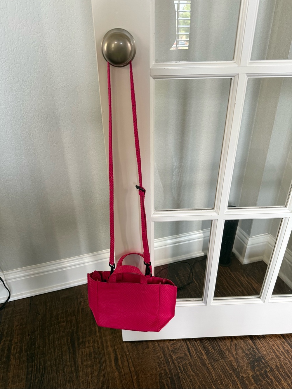 Ampersand As Apostrophe Python Micro Tote in Hot Pink. Perfect for Summer☀️